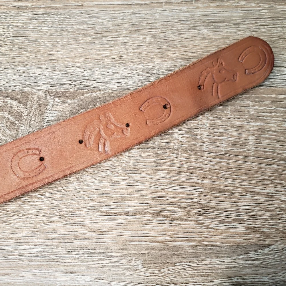 VINTAGE Kids Western Leather Belt 